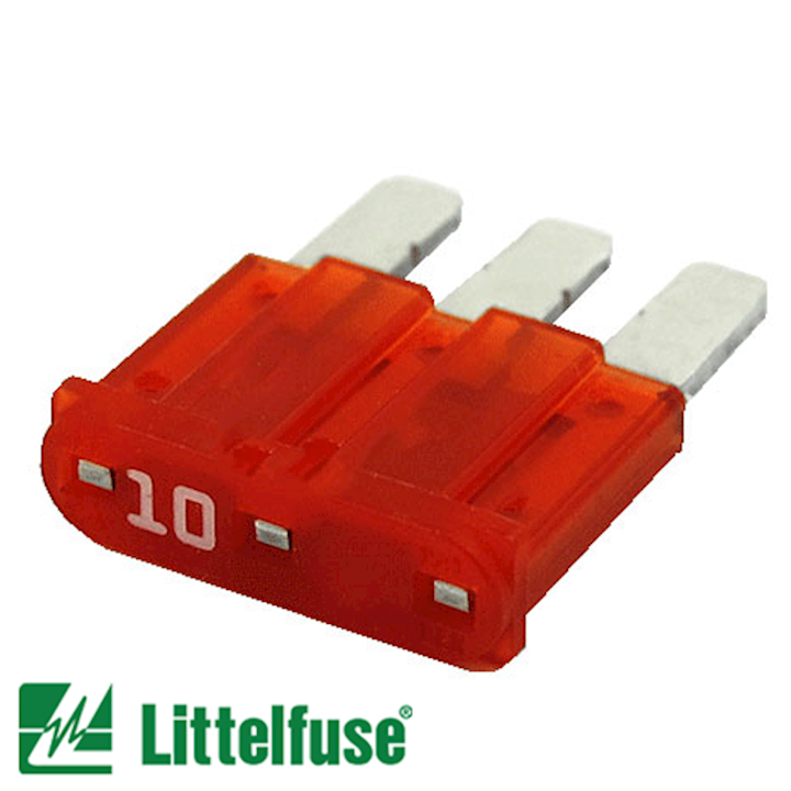 0337010.PX2S Littelfuse MICRO3 Blade Fuse 10 Amp (FB3M.10) Pack of 50